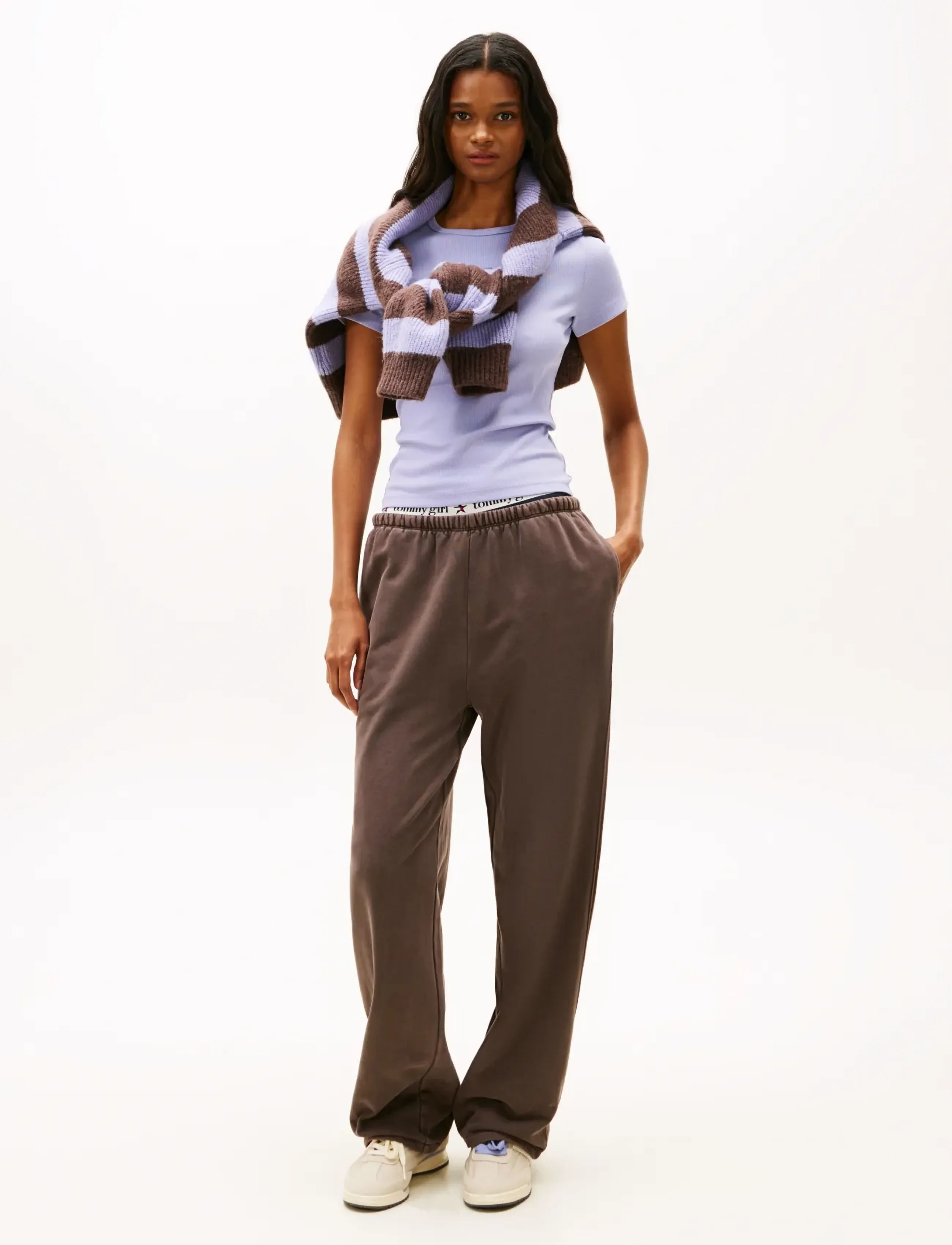 Tommy Jeans - TJW SLIM BADGE RIB TEE - t-särgid - periwinkle dusk - 2