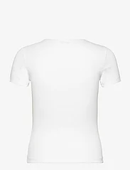 Tommy Jeans - TJW SLIM BADGE RIB TEE - t-shirts - white - 1