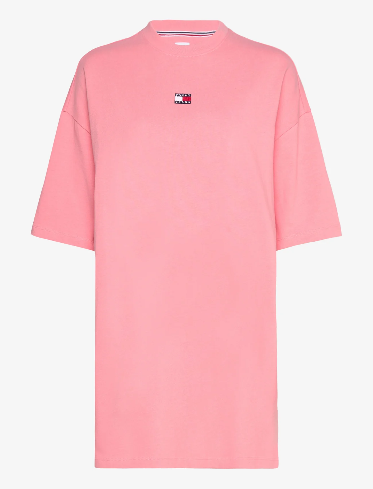 Tommy Jeans - TJW BADGE TEE DRESS - t-shirt dresses - tickled pink - 0