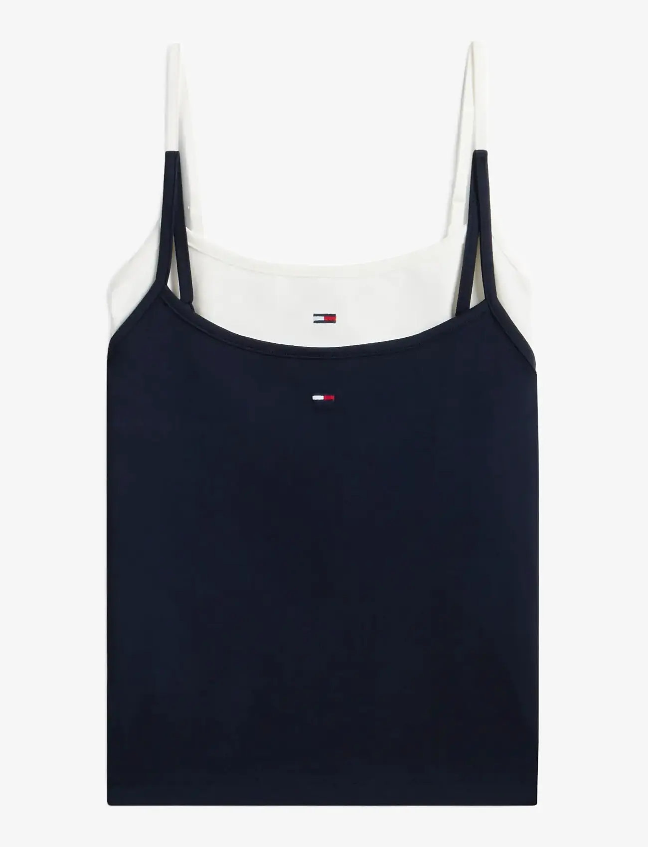 Tommy Jeans - TJW 2PACK ESSENTIAL STRAP TOP - Ärmellose tops - ecru   dark night navy - 1