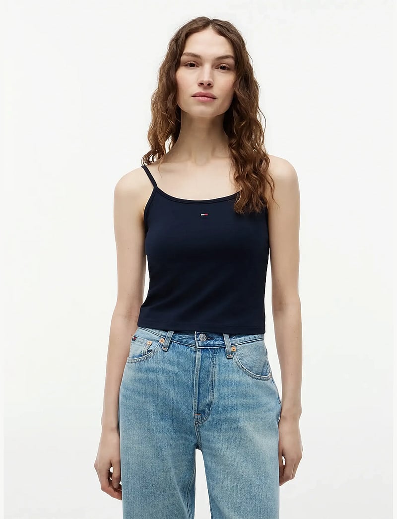 Tommy Jeans - TJW 2PACK ESSENTIAL STRAP TOP - Ärmellose tops - ecru dark night navy - 2