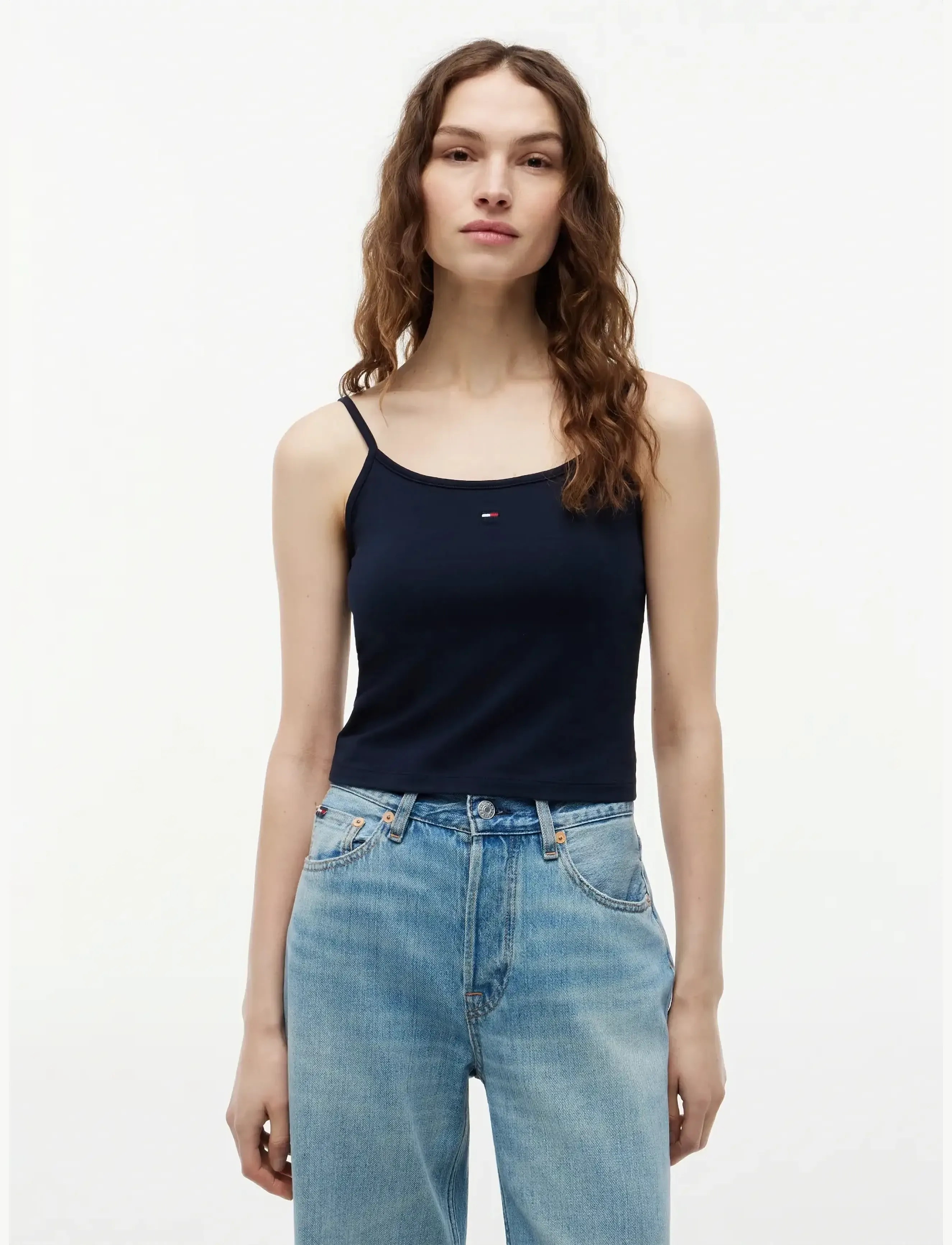 Tommy Jeans - TJW 2PACK ESSENTIAL STRAP TOP - Ärmellose tops - ecru   dark night navy - 2
