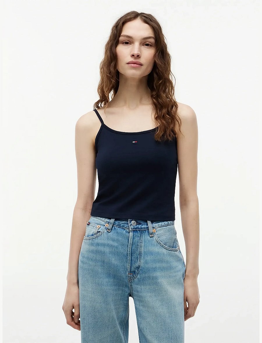 Tommy Jeans - TJW 2PACK ESSENTIAL STRAP TOP - varrukateta topid - ecru dark night navy - 2