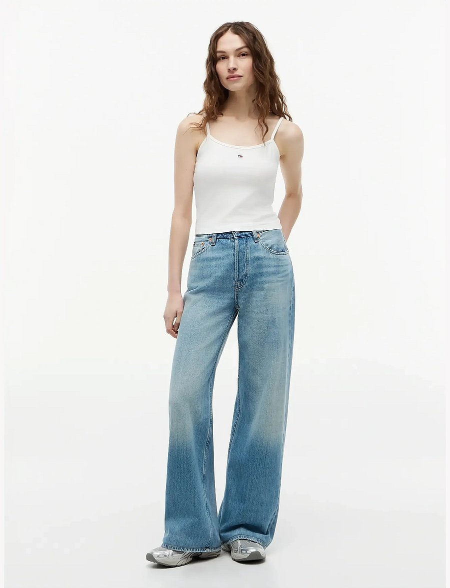 Tommy Jeans - TJW 2PACK ESSENTIAL STRAP TOP - varrukateta topid - ecru dark night navy - 5
