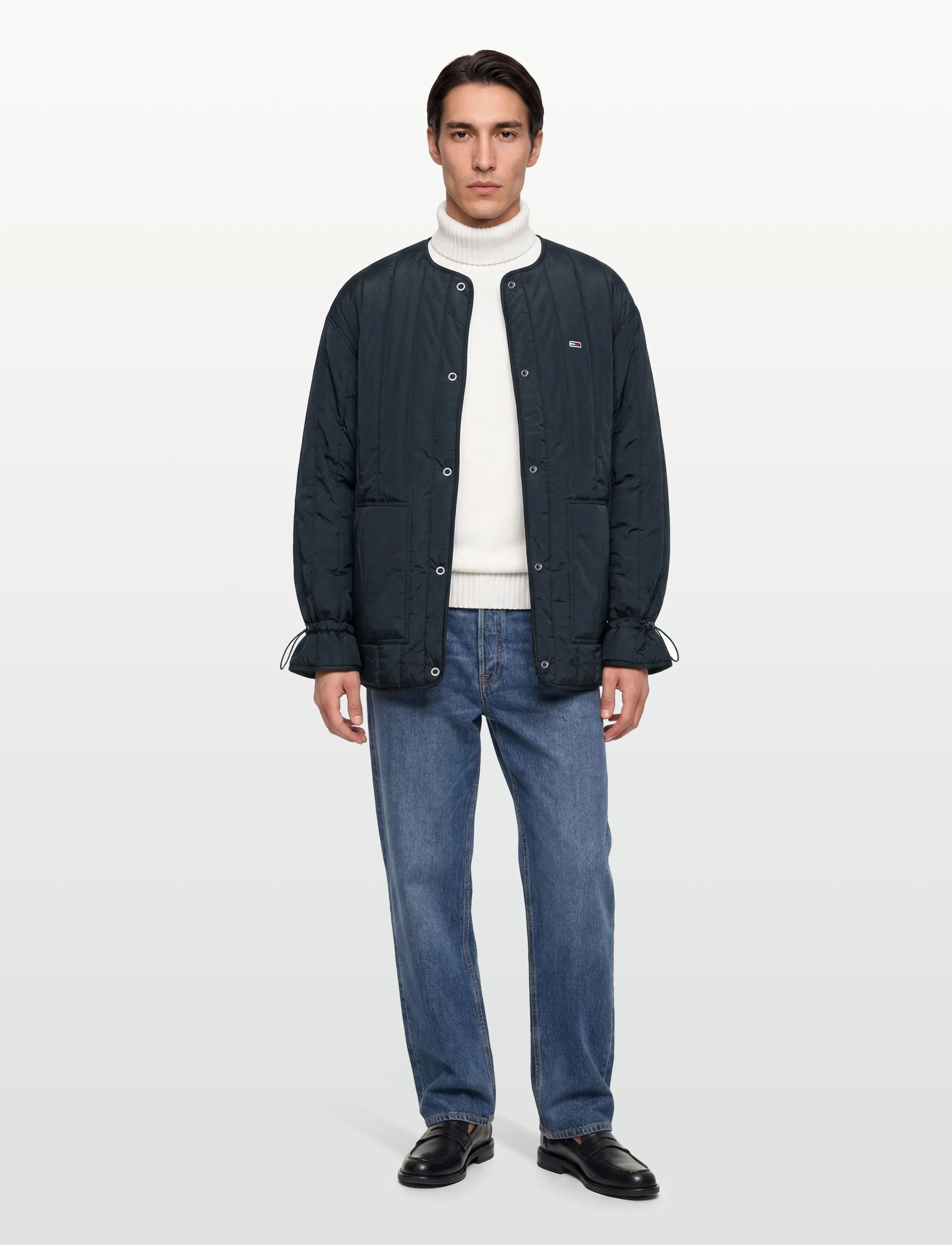 Tommy Jeans Tjw Vertical Quilt Liner Ext, Kvinder, Quiltet Liner Jakke, Navy, Str: L