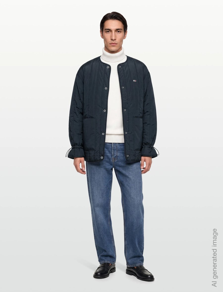 Tommy Jeans - TJW VERTICAL QUILT LINER EXT - quiltade jackor - dark night navy - 0