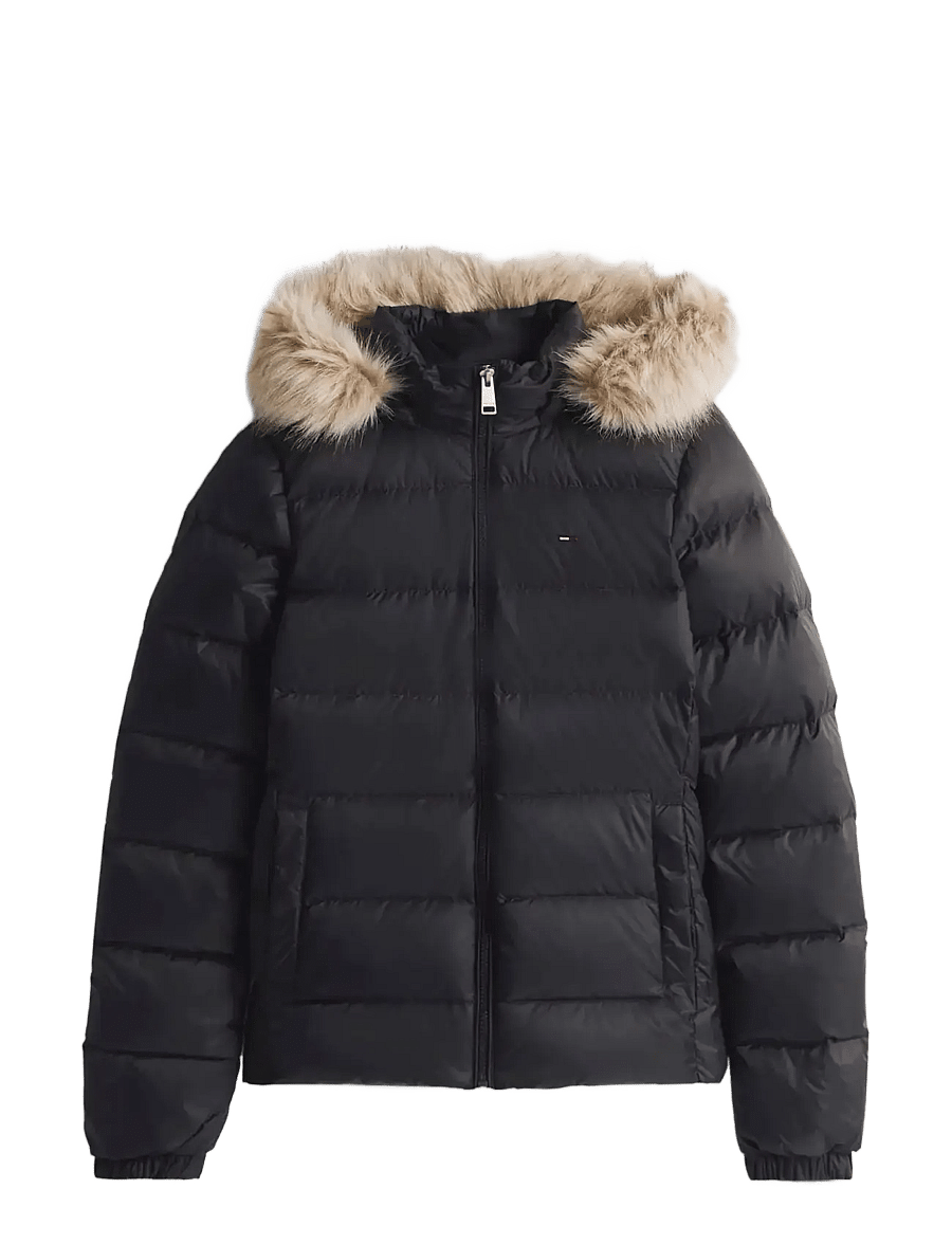 Tommy Jeans - TJW BASIC HOODED DOWN JACKET EXT - talvejoped - black - 1