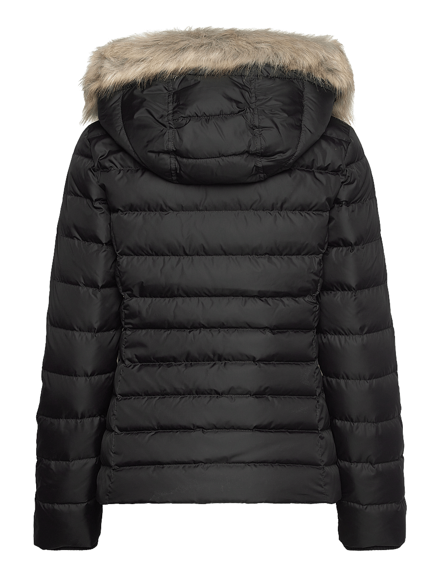 Tommy Jeans - TJW BASIC HOODED DOWN JACKET EXT - talvejoped - black - 2