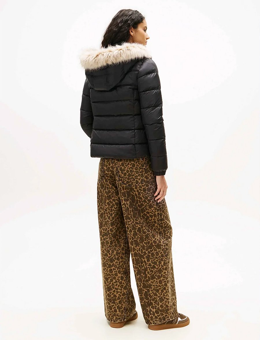 Tommy Jeans - TJW BASIC HOODED DOWN JACKET EXT - talvejoped - black - 3