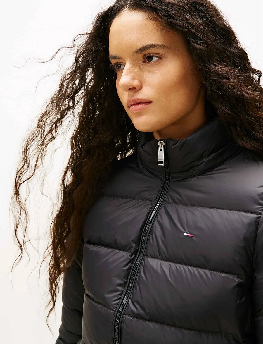 Tommy Jeans - TJW BASIC HOODED DOWN JACKET EXT - talvejoped - black - 5