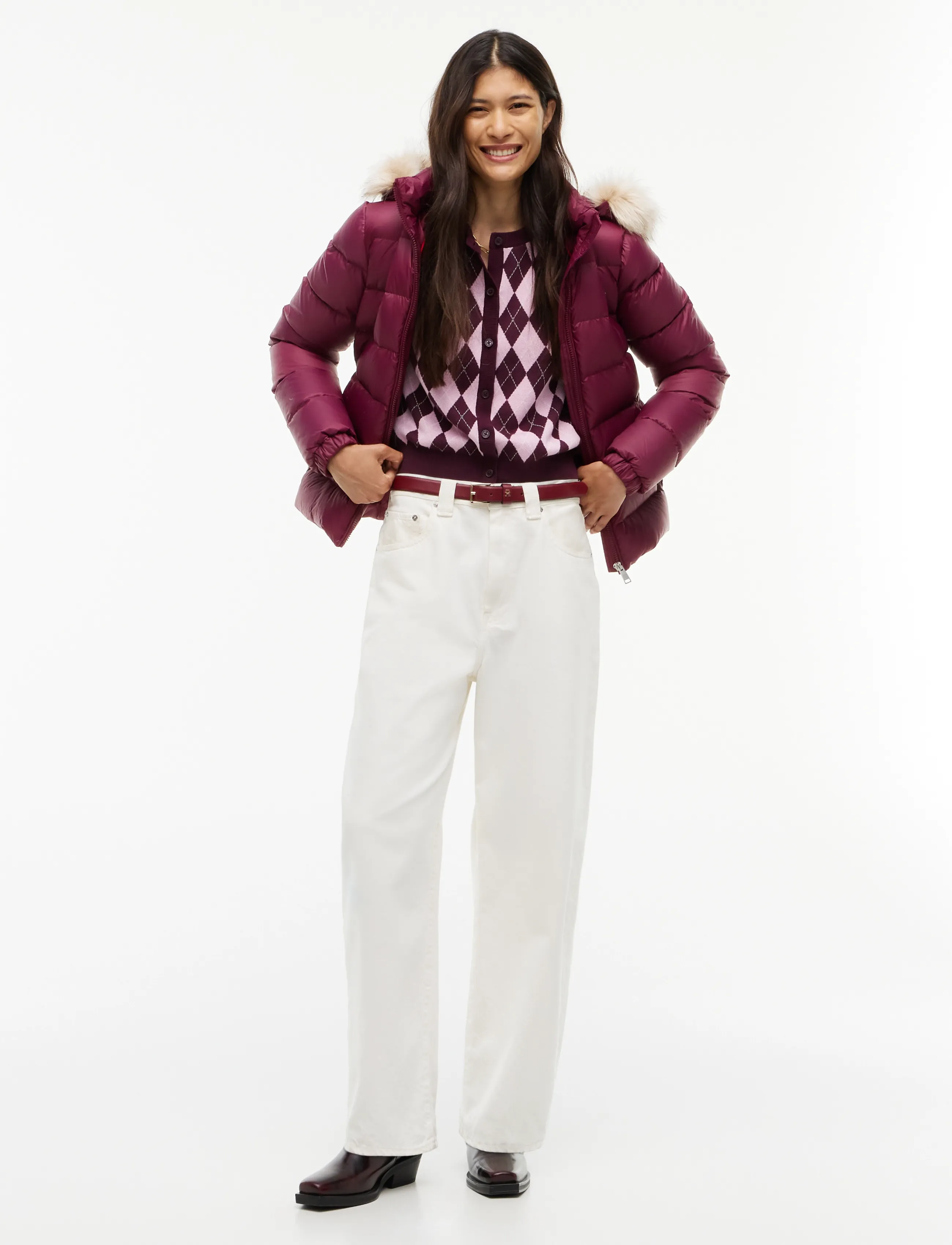 Tommy Jeans - TJW BASIC HOODED DOWN JACKET EXT - winter jackets - calypso berry - 4