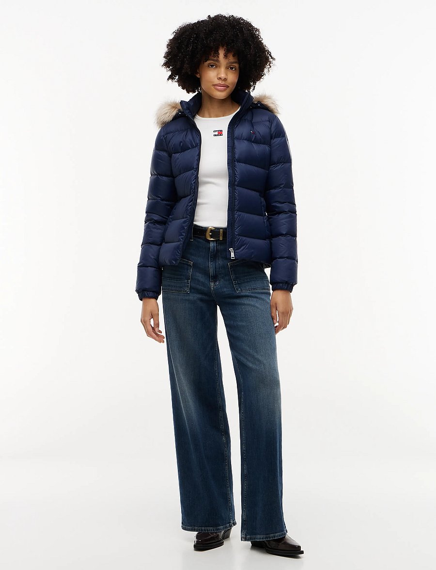 Tommy Jeans - TJW BASIC HOODED DOWN JACKET EXT - winterjacken - dark blue - 5