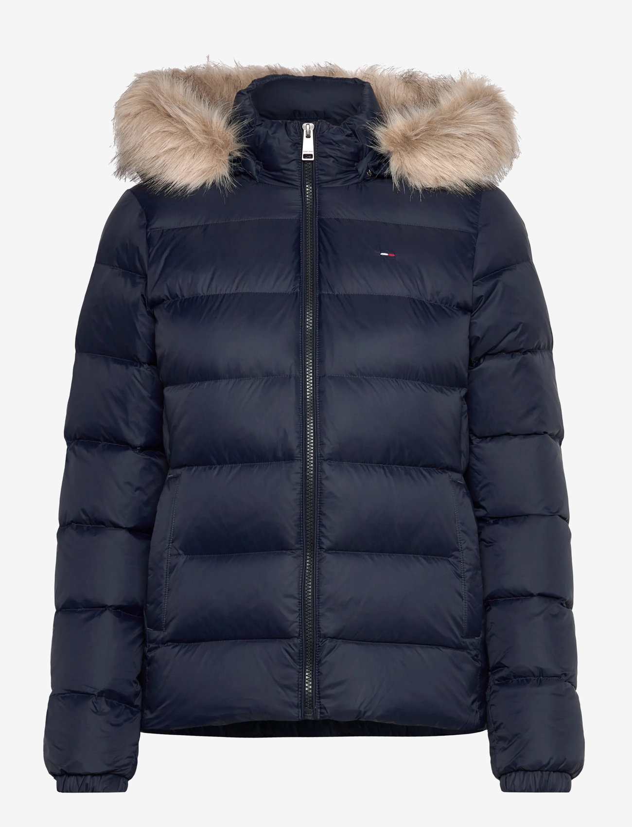 Tommy Jeans - TJW BASIC HOODED DOWN JACKET EXT - gefütterte & daunenjacken - dark night navy - 0