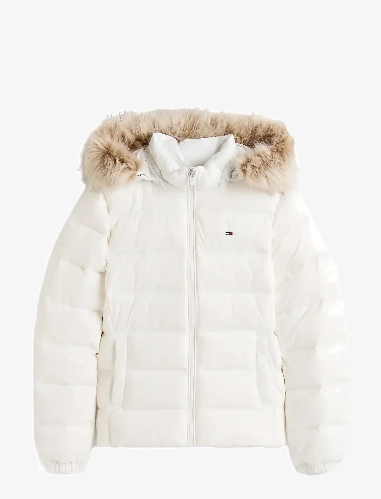 Tommy Jeans - TJW BASIC HOODED DOWN JACKET EXT - outerwear - ecru - 0