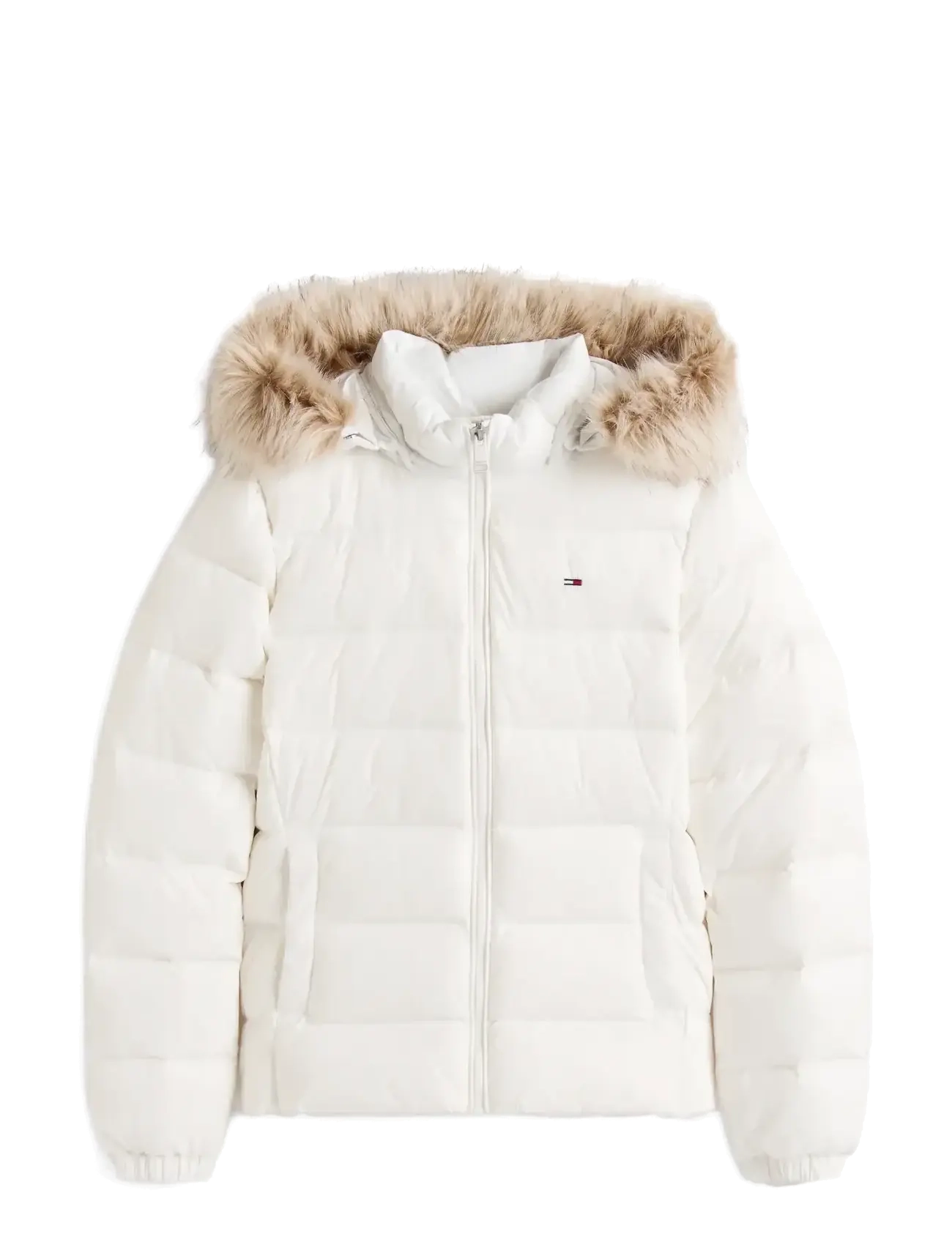 Tommy Jeans TJW BASIC HOODED DOWN JACKET EXT - Tommy Hilfiger - ECRU / white