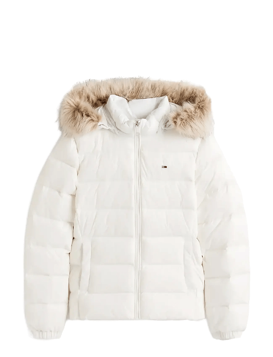 Tommy Jeans - TJW BASIC HOODED DOWN JACKET EXT - vinterjakker - ecru - 1