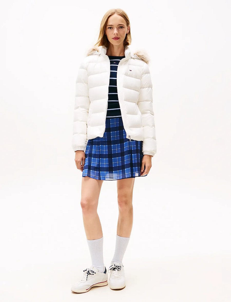 Tommy Jeans - TJW BASIC HOODED DOWN JACKET EXT - vinterjakker - ecru - 2