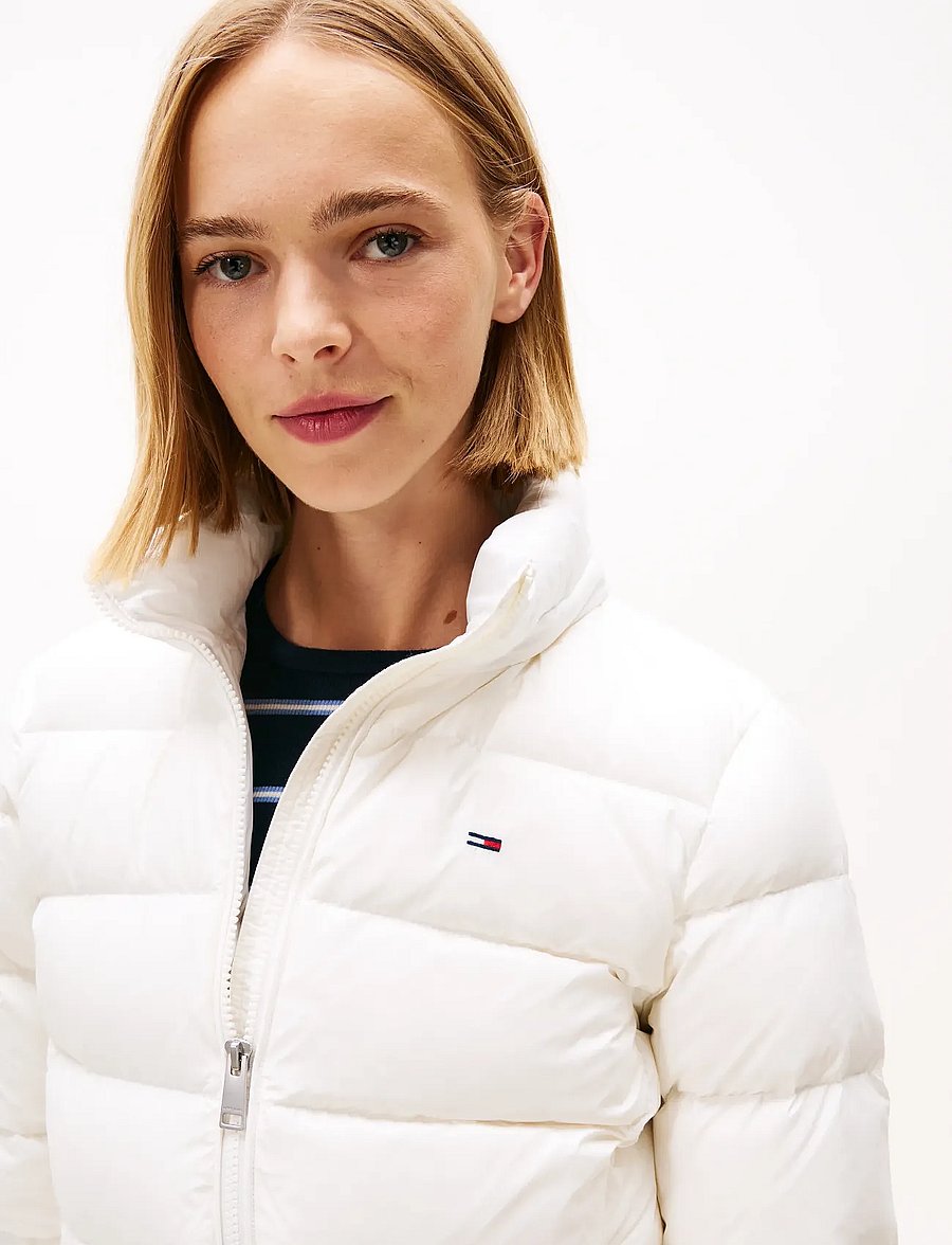 Tommy Jeans - TJW BASIC HOODED DOWN JACKET EXT - vinterjakker - ecru - 4