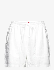 Tommy Jeans - TJW LINEN SHORT - kasdienio stiliaus šortai - white - 0
