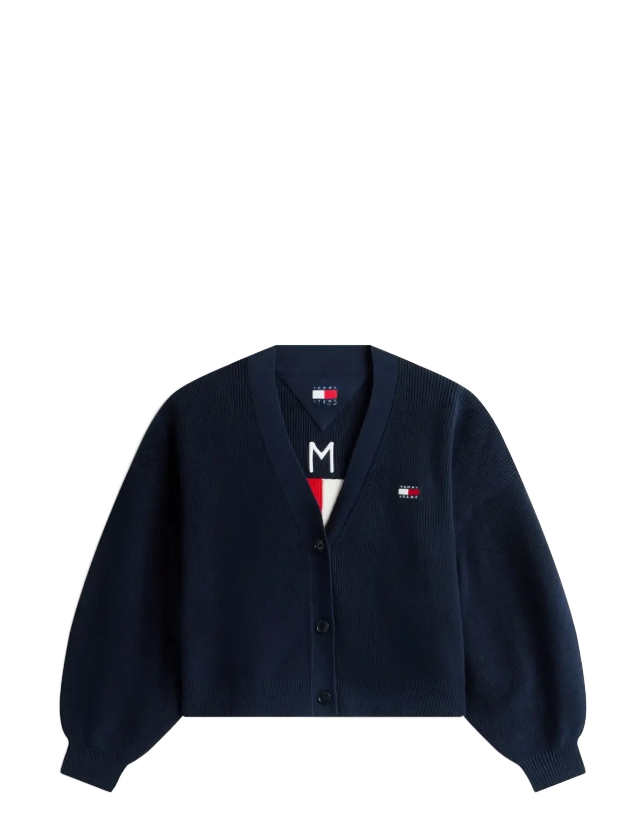 Tommy Jeans TJW FLAG BADGE CARDIGAN - Tøj - DARK NIGHT NAVY / navy