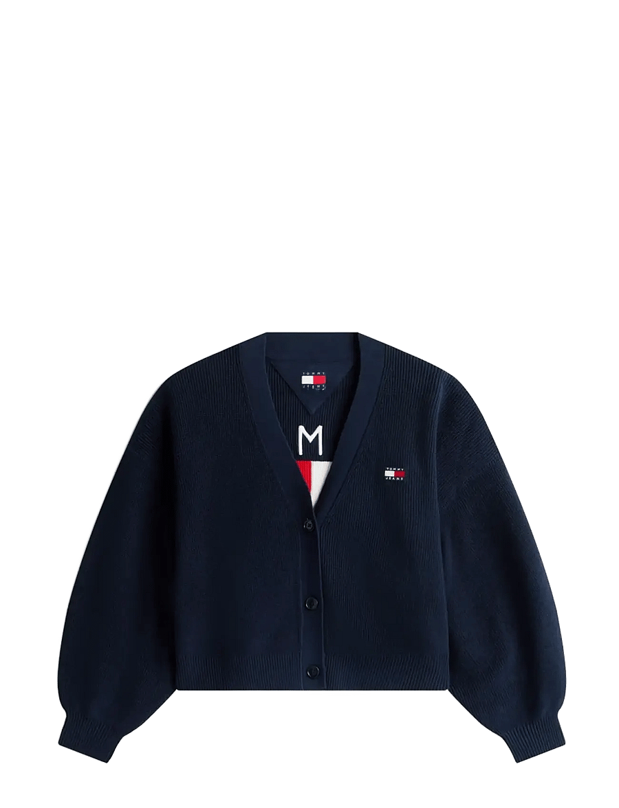 Tommy Jeans - TJW FLAG BADGE CARDIGAN - kardiganid - dark night navy - 1