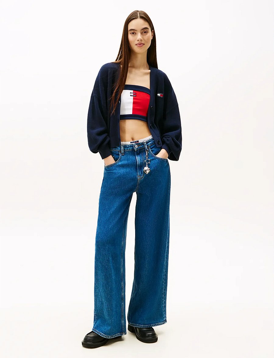 Tommy Jeans - TJW FLAG BADGE CARDIGAN - kardiganid - dark night navy - 2