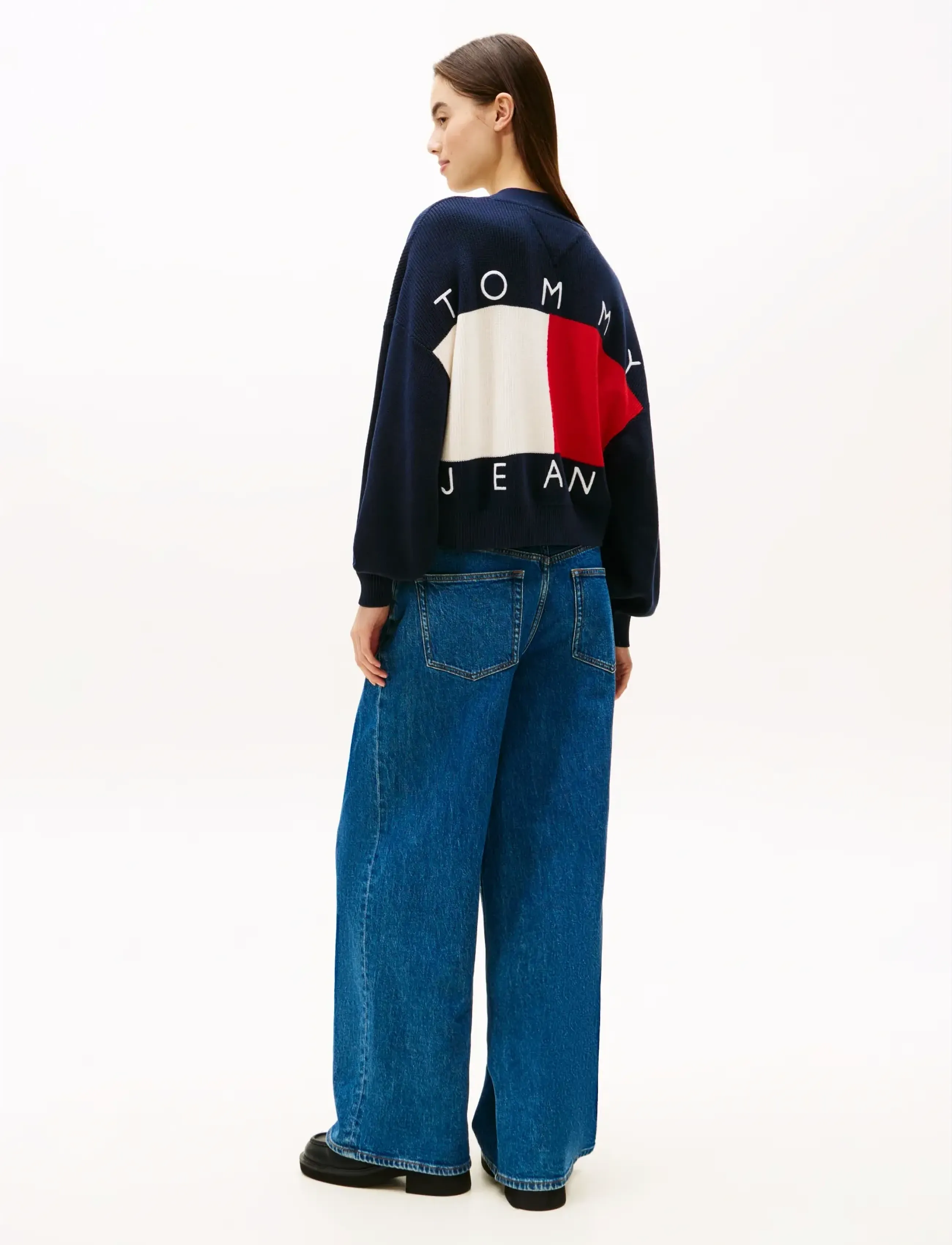 Tommy Jeans - TJW FLAG BADGE CARDIGAN - strickjacken - dark night navy - 3