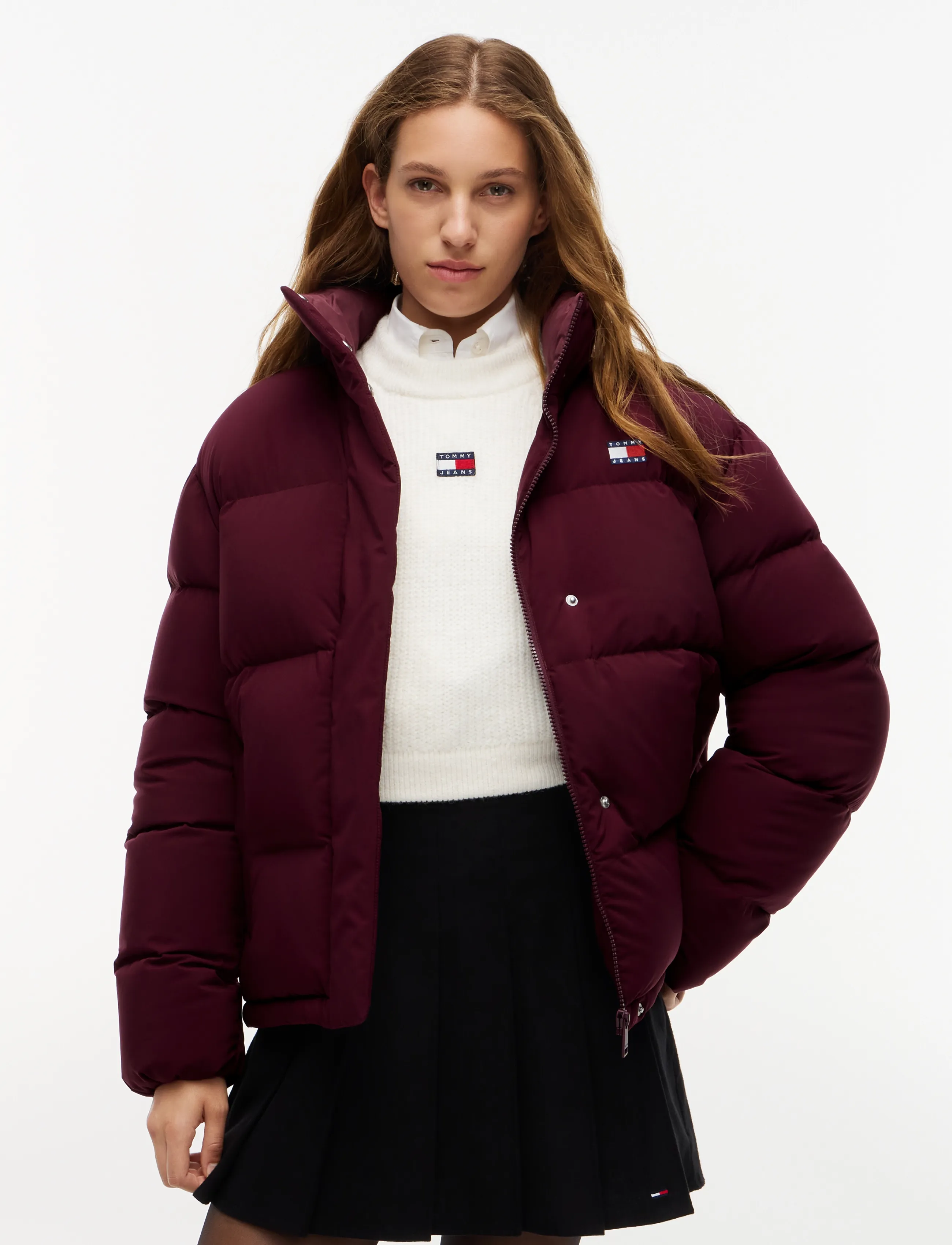 Tommy Jeans TJW ALASKA PUFFER EXT - Jackets & Coats - CALYPSO BERRY / burgundy