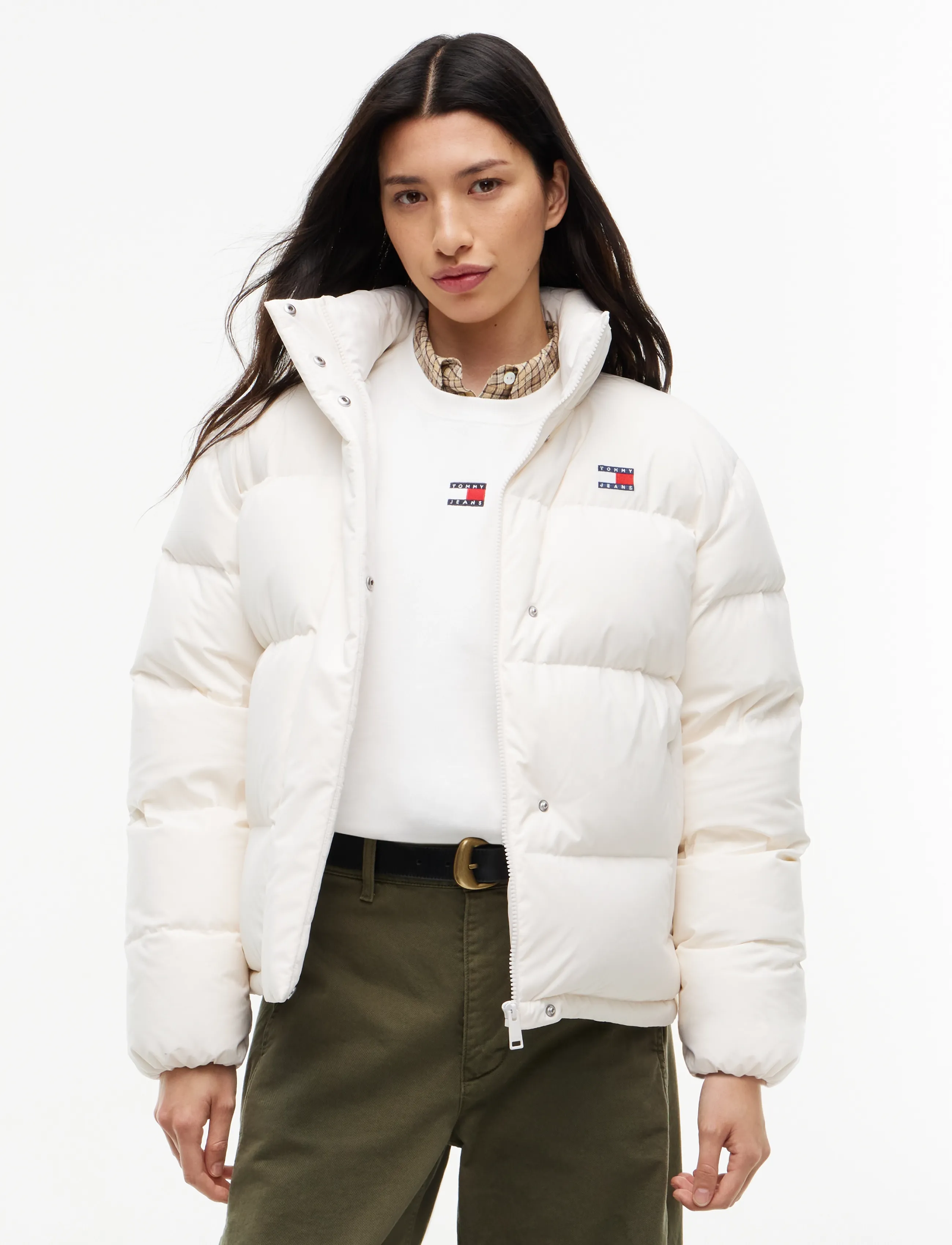 Tommy Jeans Tjw Alaska Puffer Ext, XL, Jackets, Creme - Padded Jacket, Frauen