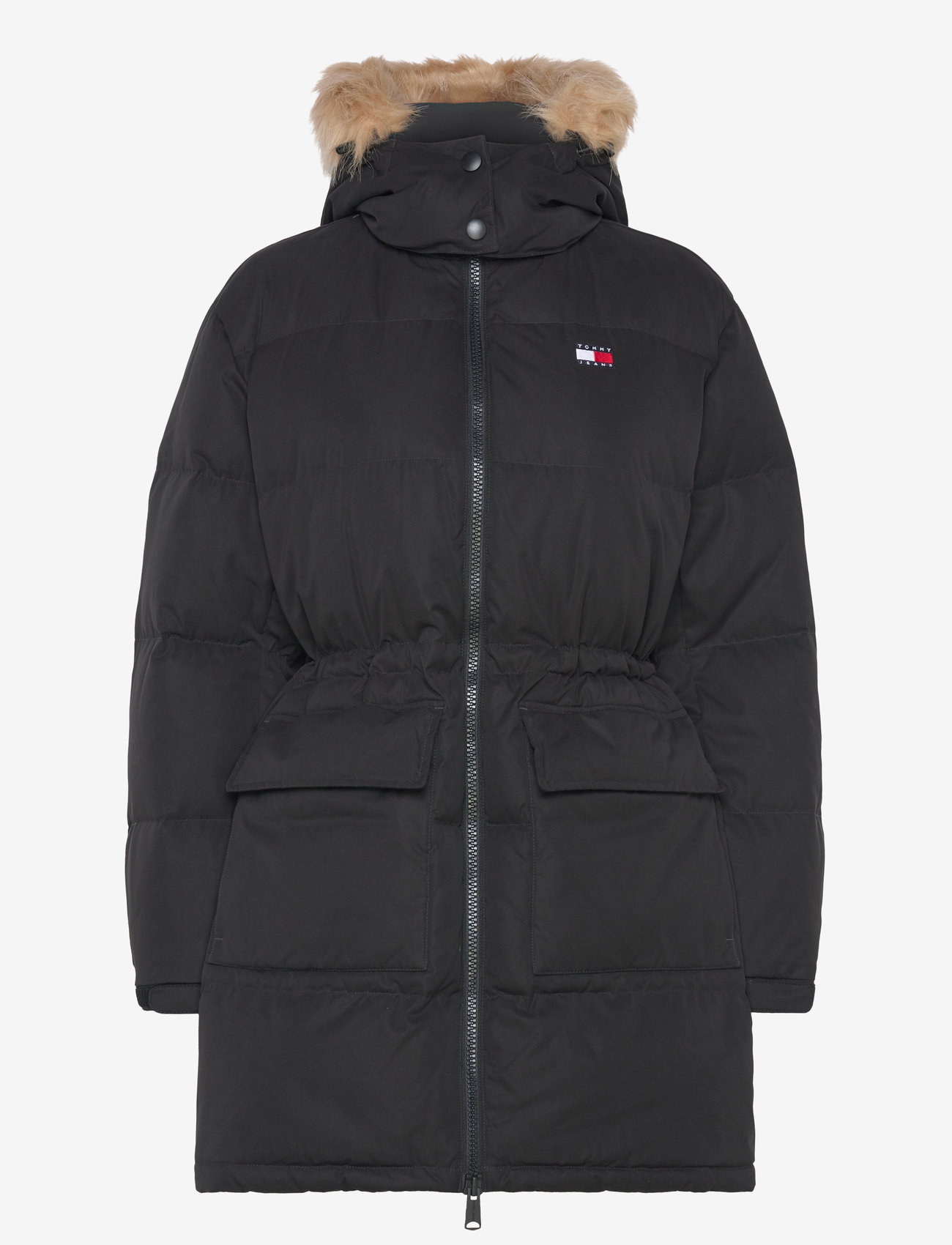 Alaska Tommy Jeans Black Coat Tommy Jeans Tjw Midi Alaska Faux Fur