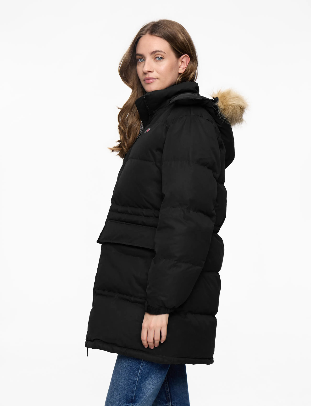 Tommy Jeans - TJW MIDI ALASKA FAUX FUR - dunjackor - black - 3