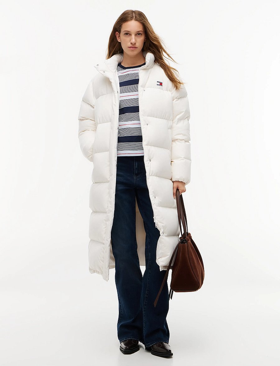 Tommy Jeans - TJW ALASKA LONG PUFFER EXT - winterjacken - off white - 0
