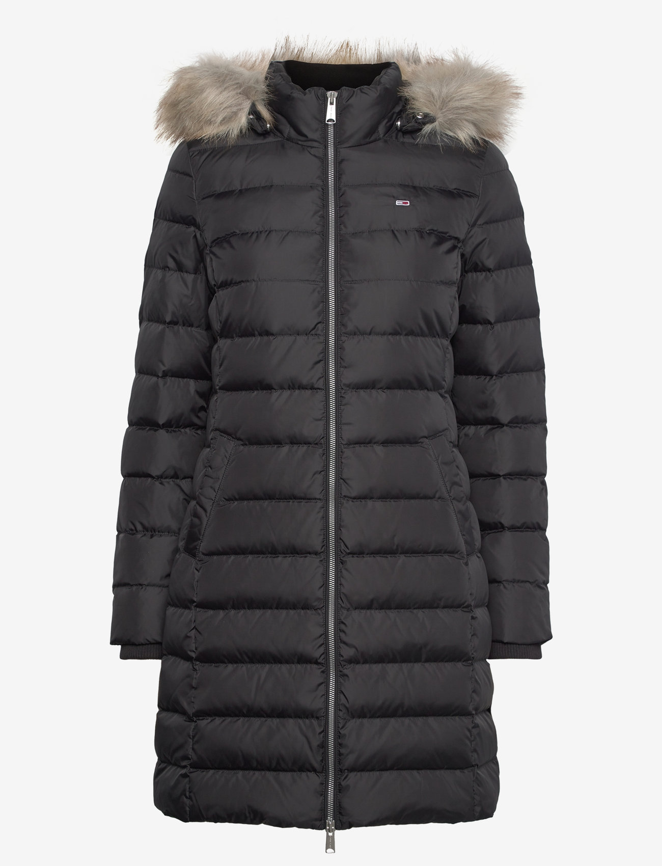 Tommy Jeans - TJW ESSENTIAL HOODED DOWN COAT - down coats - black - 1