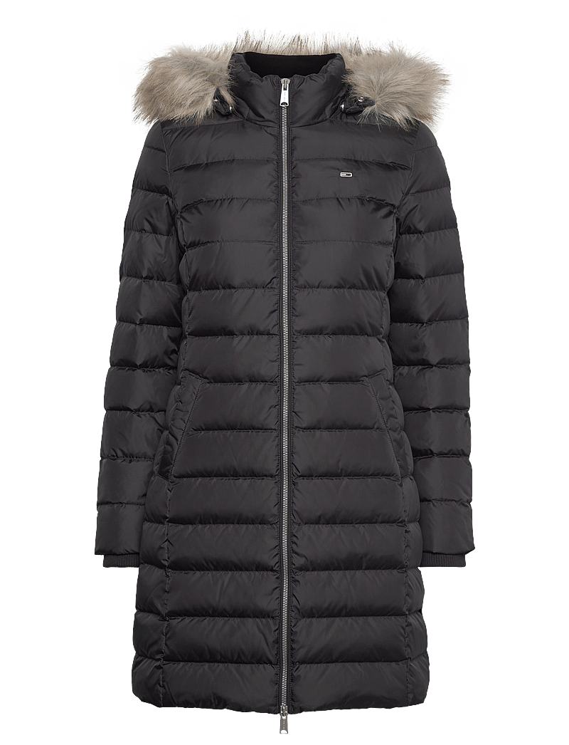 Tommy Jeans - TJW ESSENTIAL HOODED DOWN COAT - dunfrakker - black - 1