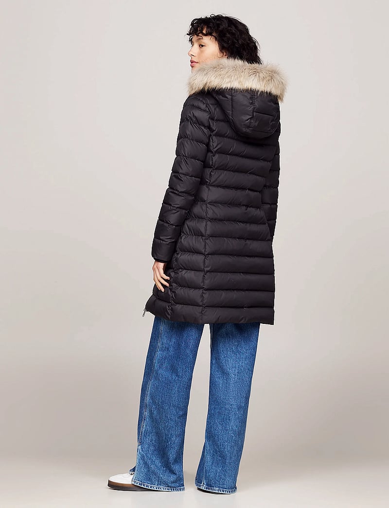 Tommy Jeans - TJW ESSENTIAL HOODED DOWN COAT - dunfrakker - black - 4