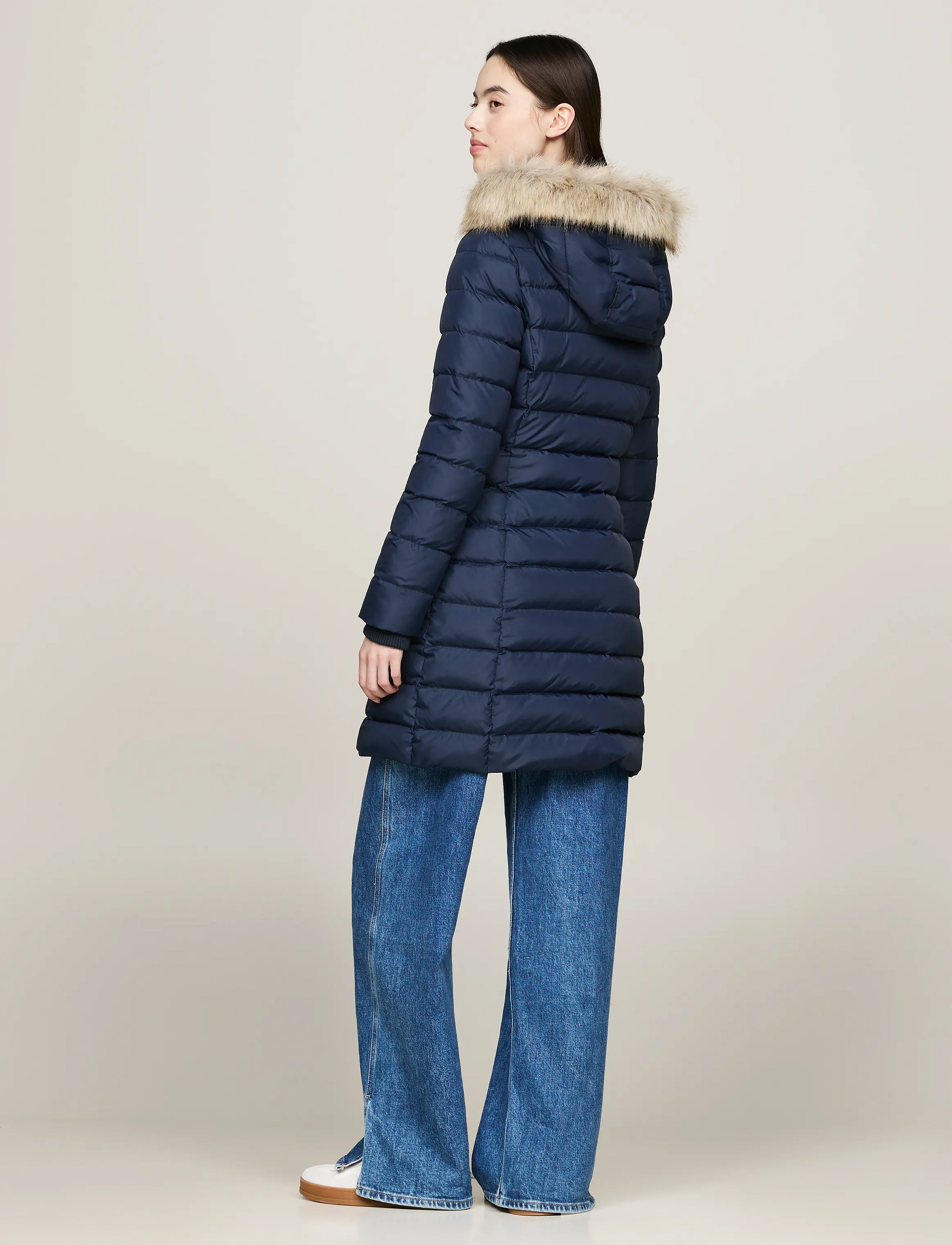 Tommy Jeans - TJW ESSENTIAL HOODED DOWN COAT - vinterjakker - dark blue - 4