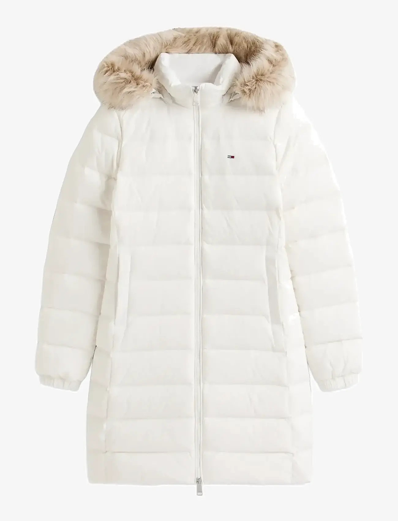 Tommy Jeans - TJW ESSENTIAL HOODED DOWN COAT - down coats - ecru - 1