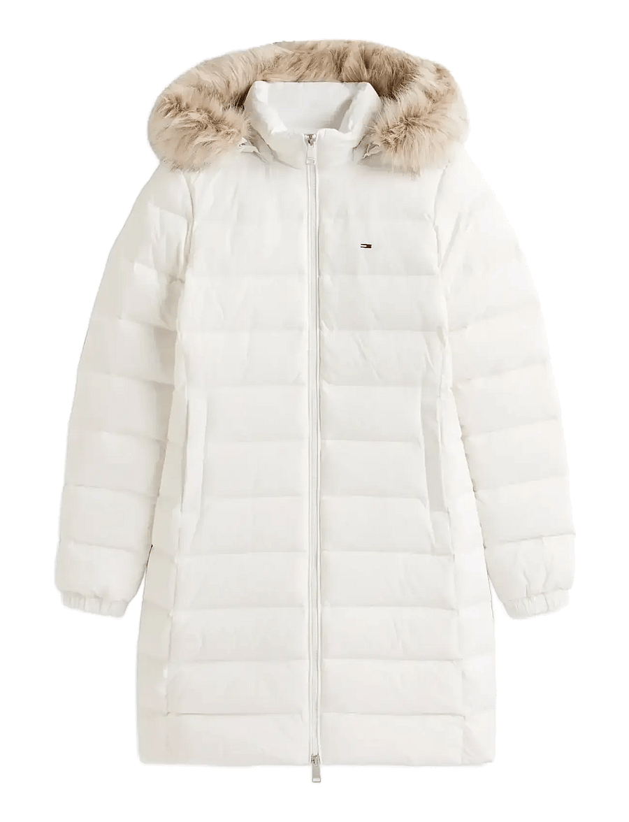 Tommy Jeans - TJW ESSENTIAL HOODED DOWN COAT - winterjacken - ecru - 1