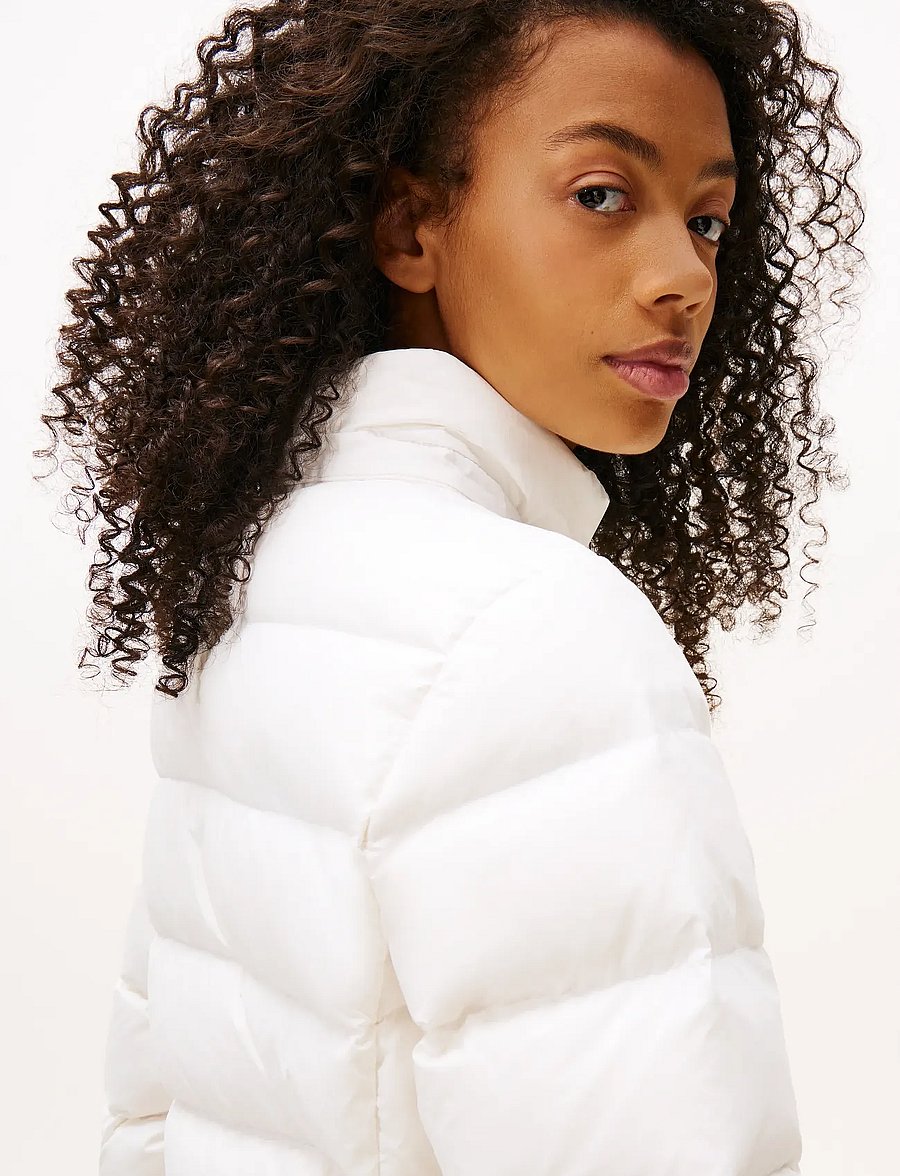 Tommy Jeans - TJW ESSENTIAL HOODED DOWN COAT - winterjacken - ecru - 4