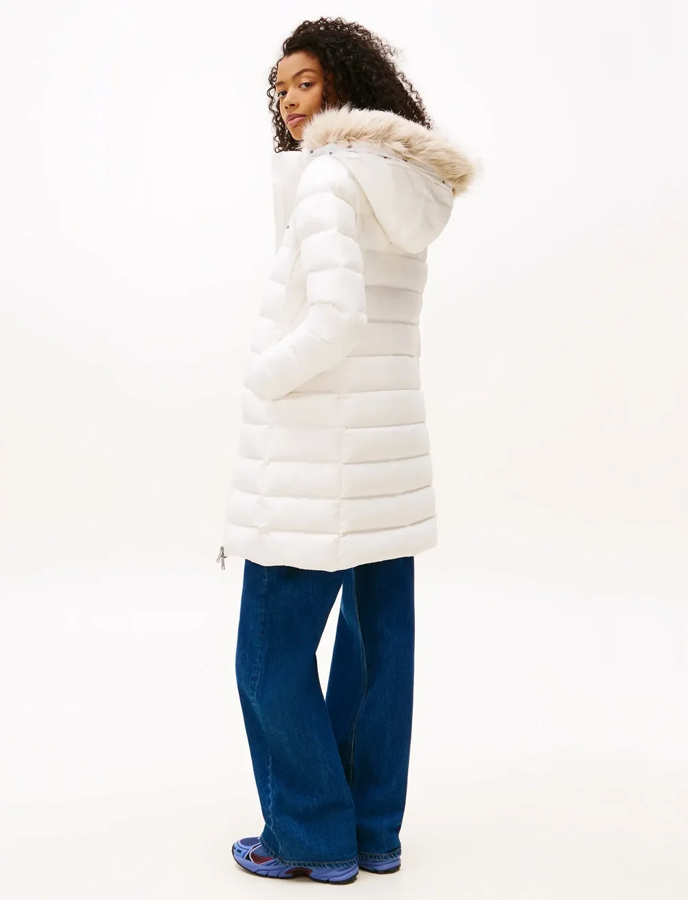Tommy Jeans - TJW ESSENTIAL HOODED DOWN COAT - dunkappor - ecru - 5