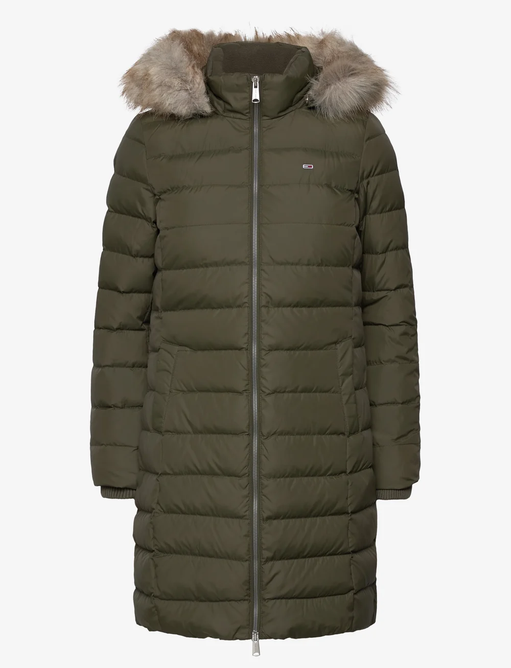 Tommy Jeans - TJW ESSENTIAL HOODED DOWN COAT - dunkappor - fatigue green - 0