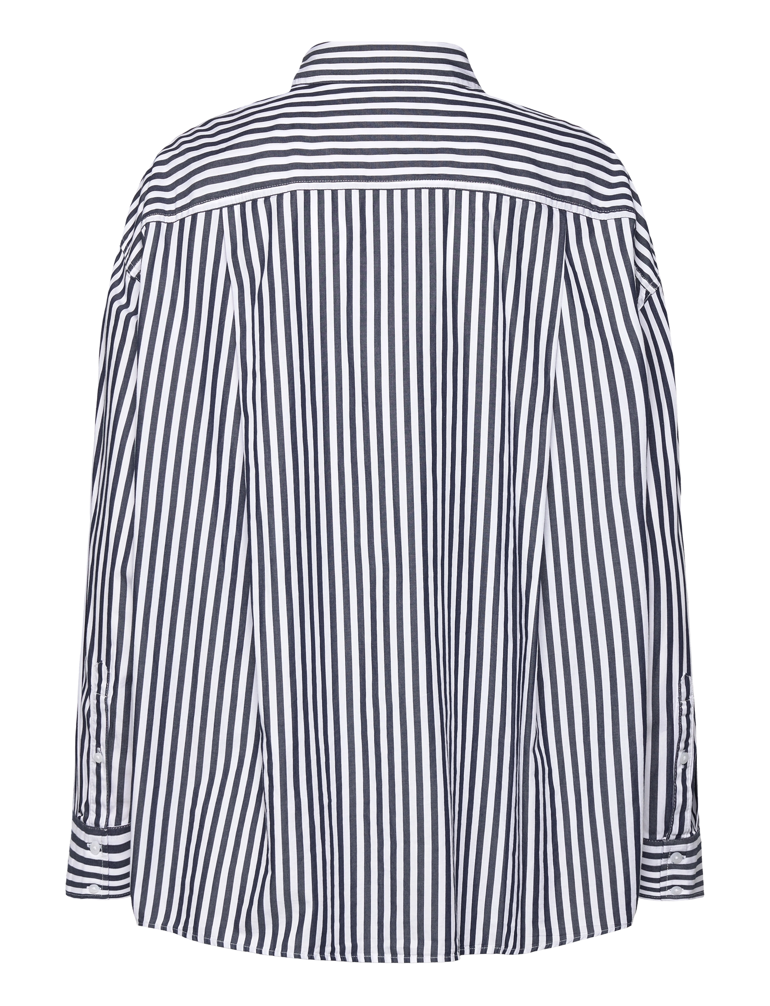 Tommy Jeans - TJW OVS PINSTRIPE SHIRT - langärmlige hemden - dark night navy / stripe - 2