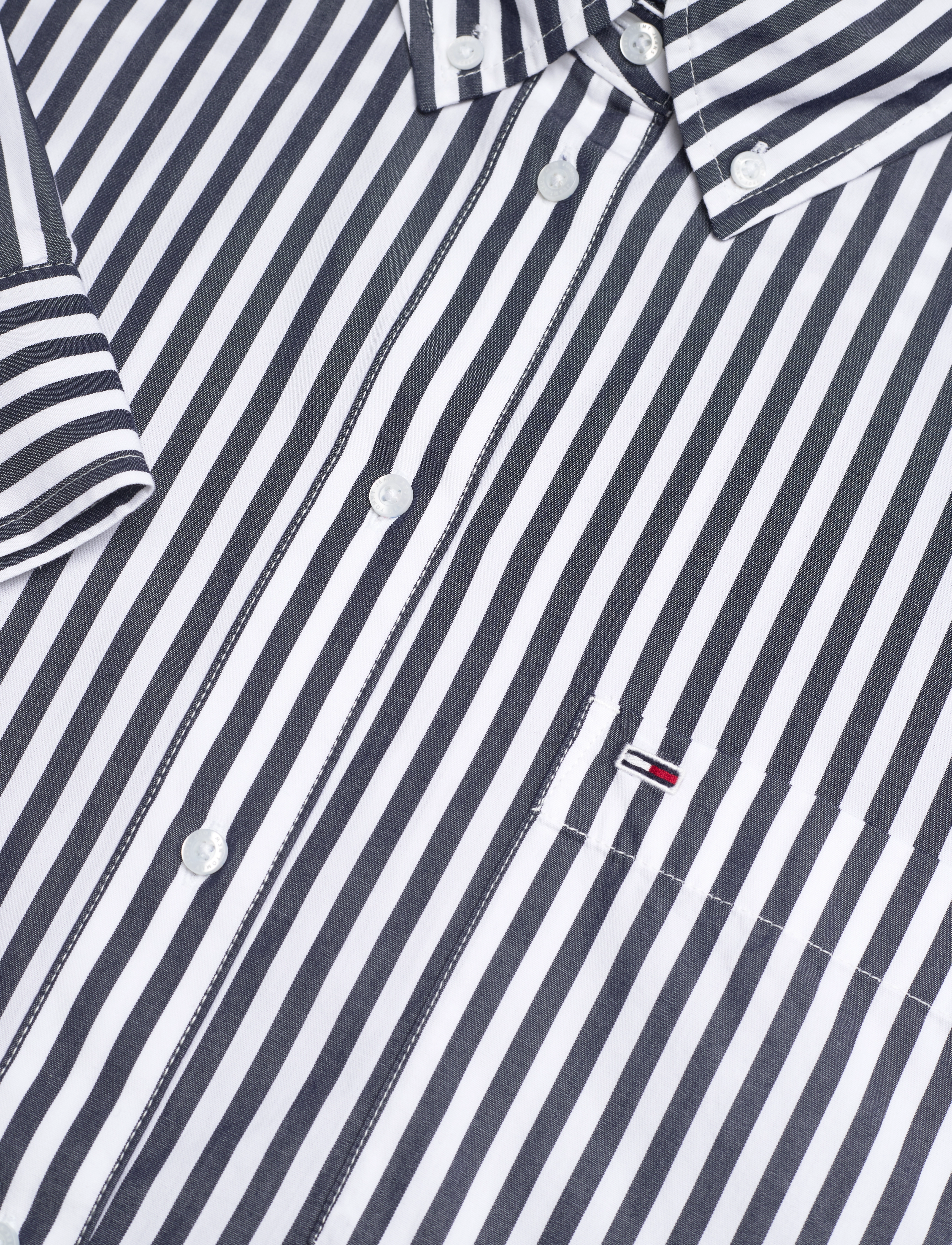 Tommy Jeans - TJW OVS PINSTRIPE SHIRT - langärmlige hemden - dark night navy / stripe - 1