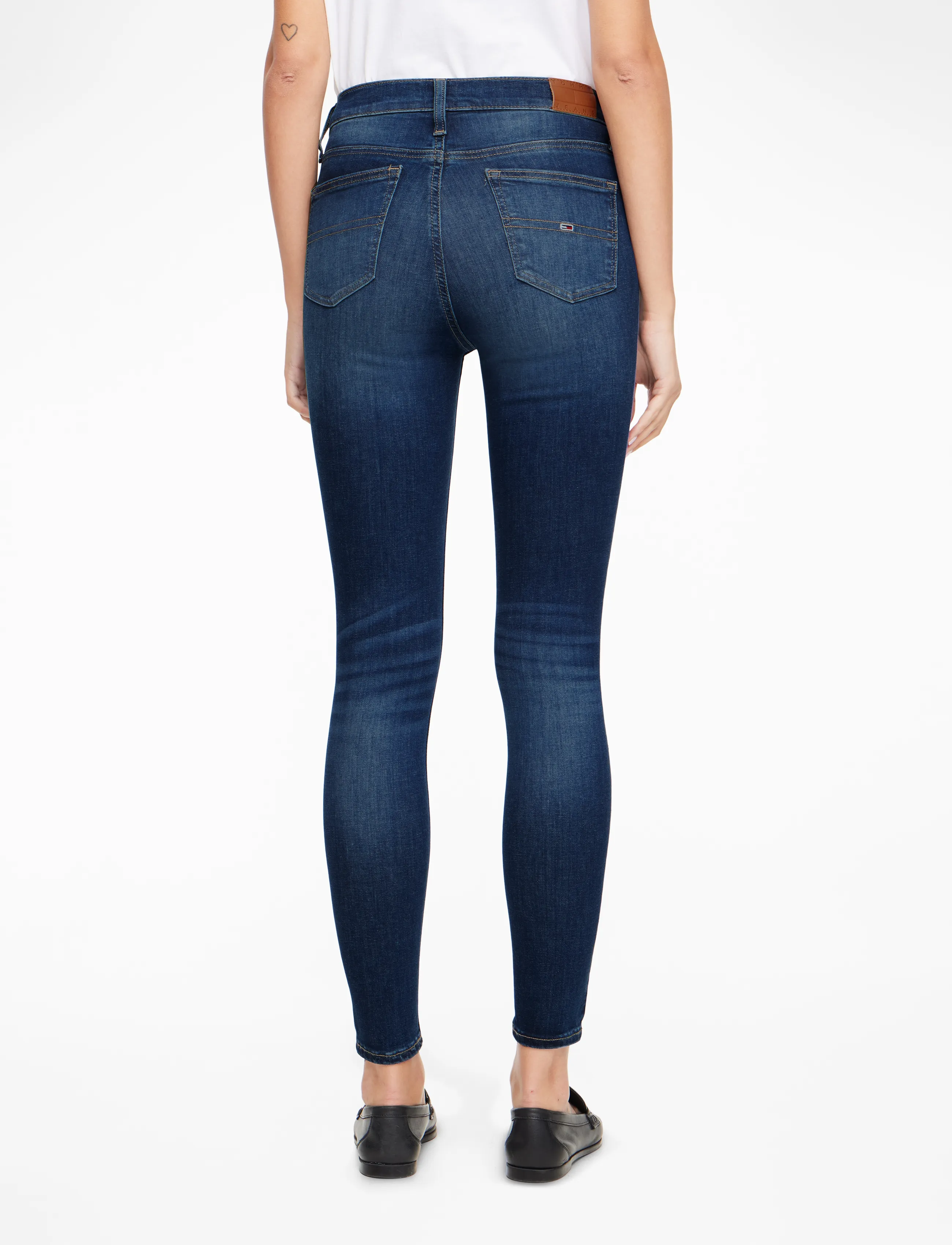 Tommy Jeans - NORA MD SKN CH0258 - beinar gallabuxur - denim dark - 5