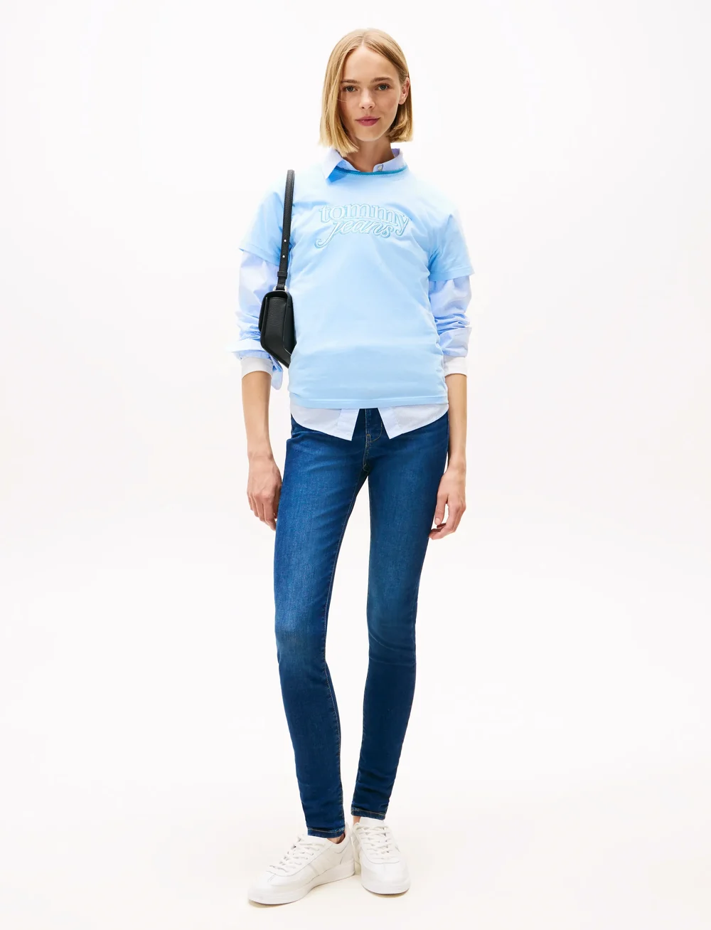 Tommy Jeans - SYLVIA HGH SKN CH0258 - liibuvad teksad - denim dark - 0