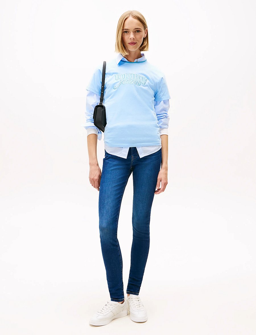 Tommy Jeans - SYLVIA HGH SKN CH0258 - kitsad teksad - denim dark - 0