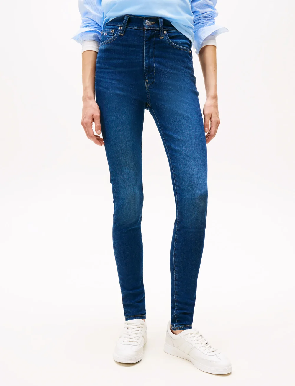 Tommy Jeans - SYLVIA HGH SKN CH0258 - liibuvad teksad - denim dark - 3