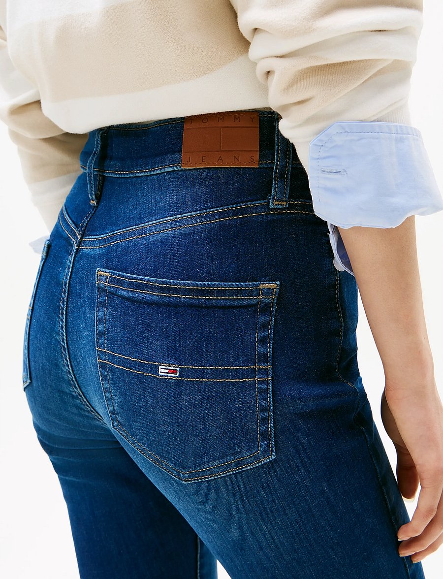 Tommy Jeans - SYLVIA HGH SKN CH0258 - kitsad teksad - denim dark - 4