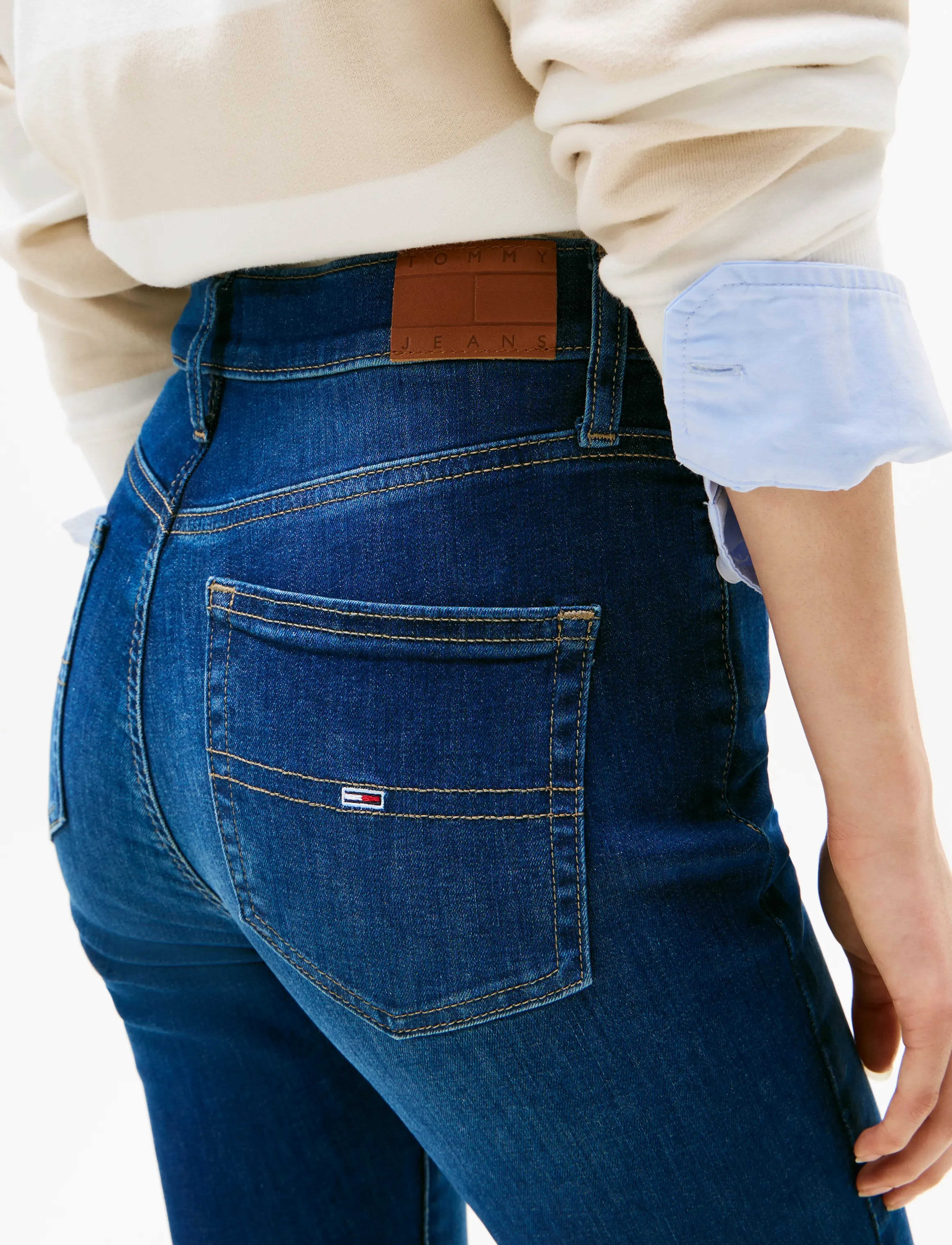Tommy Jeans - SYLVIA HGH SKN CH0258 - skinny-gallabuxur - denim dark - 4
