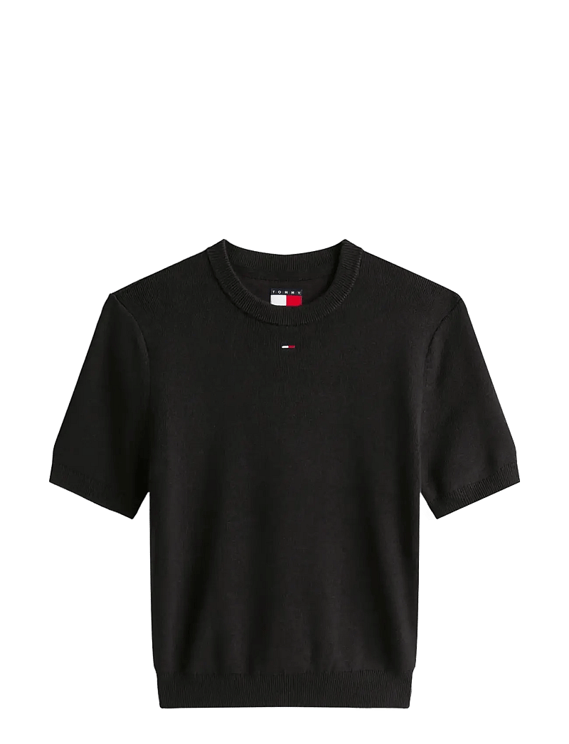 Tommy Jeans - TJW ESSENTIAL SS SWEATER - nabapluusid - black - 1